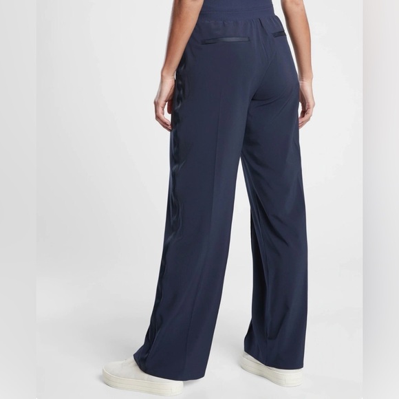 NWT ATHLETA Nolita Wide Leg Pants Navy 12T - Picture 11 of 12